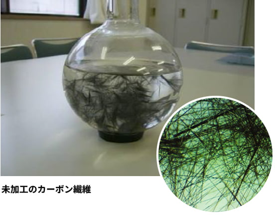 未加工のカーボン繊維